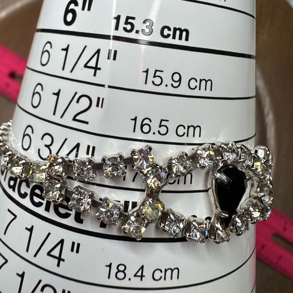 Vintage Silver tone Rhinestone 3 piece Set preowned - Picture 9 of 16